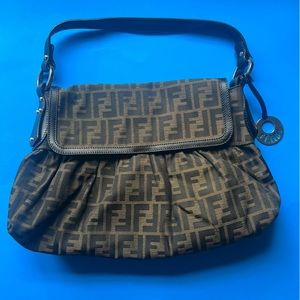 AUTHENTIC FENDI ZUCCA CHEF FLAP BAG